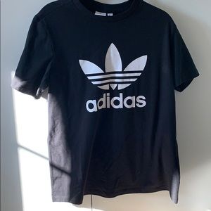 Black adidas trefoil shirt